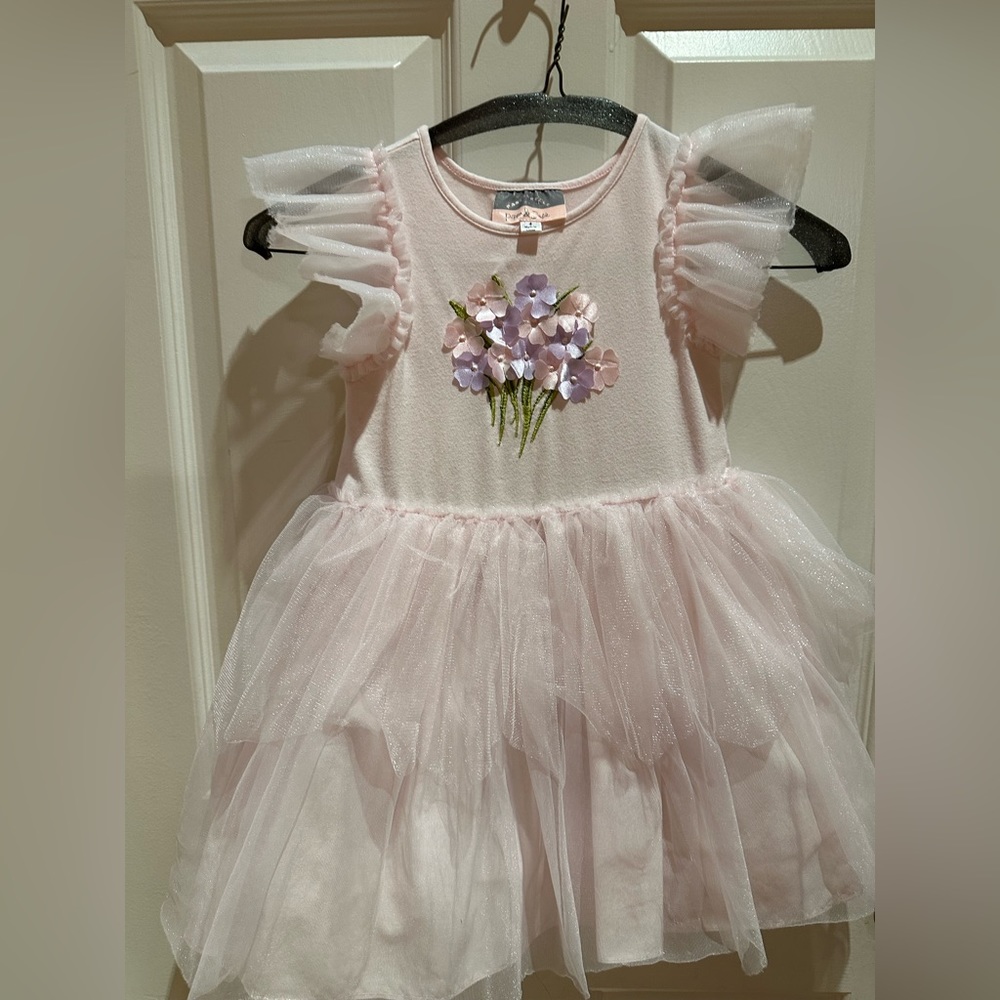 Pastourelle by Pippa & Julie toddler 4T dress in pink.
